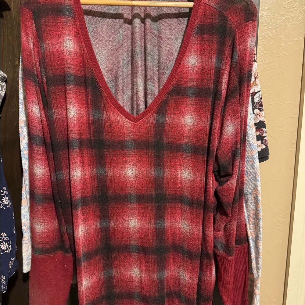 Plaid V-Neck Sweater